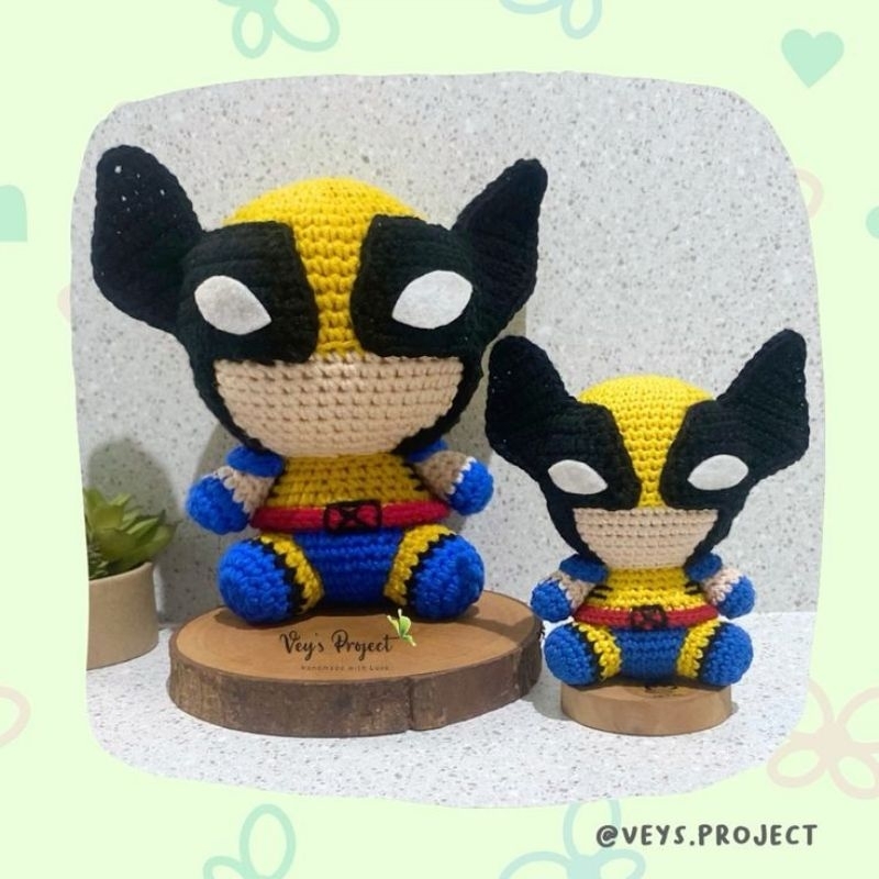 Boneka Rajut Wolverine Marvel - Wolverine Amigurumi