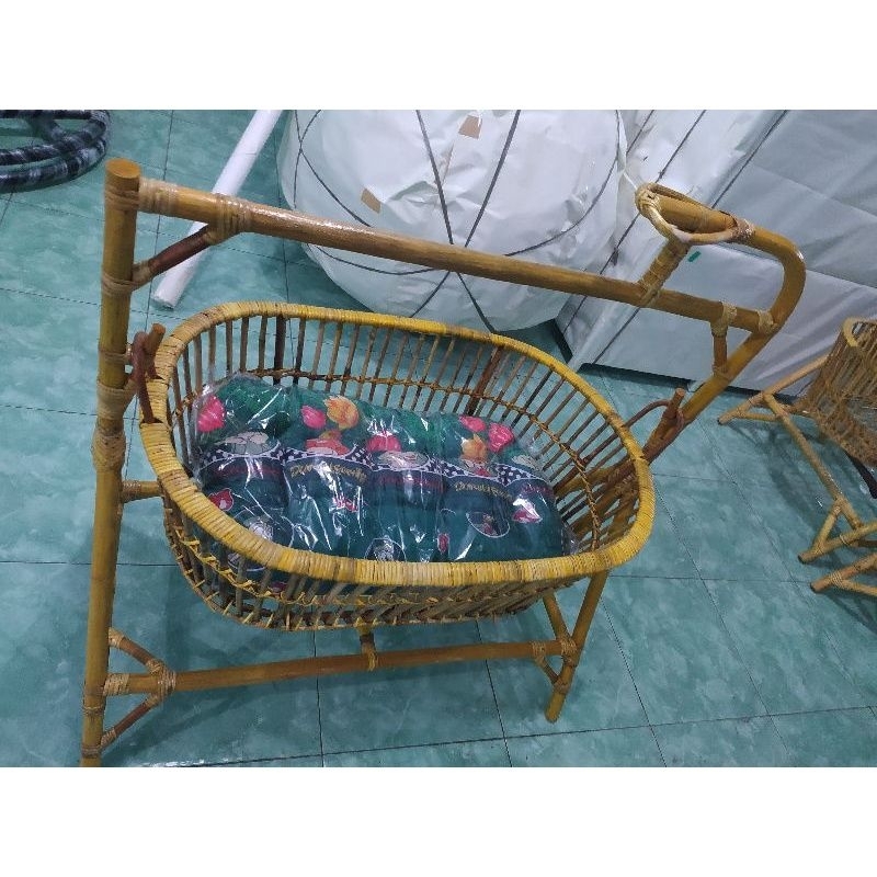AYUNAN BAYI ROTAN ASLI / MENGAYUN SAMPING