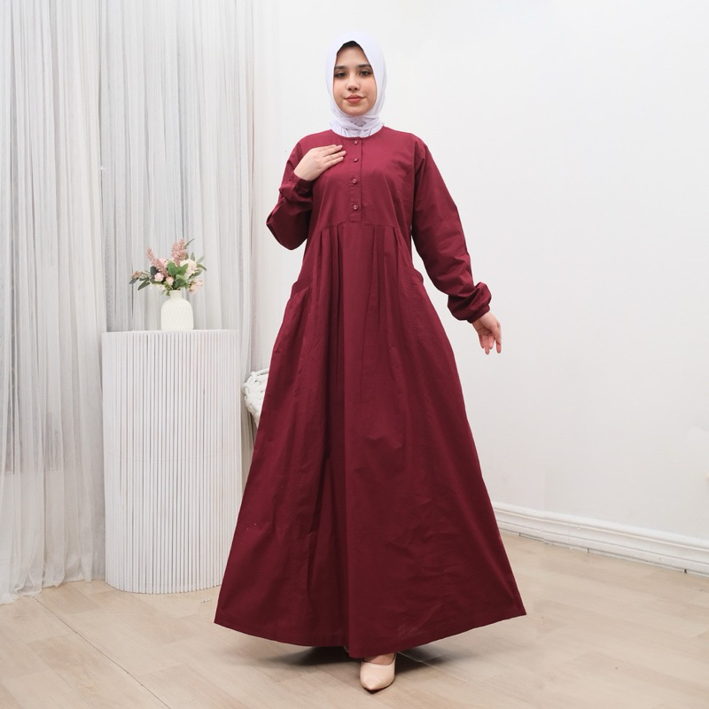 Dress Gamis Katun Paris Premium | Guangzhou -6005
