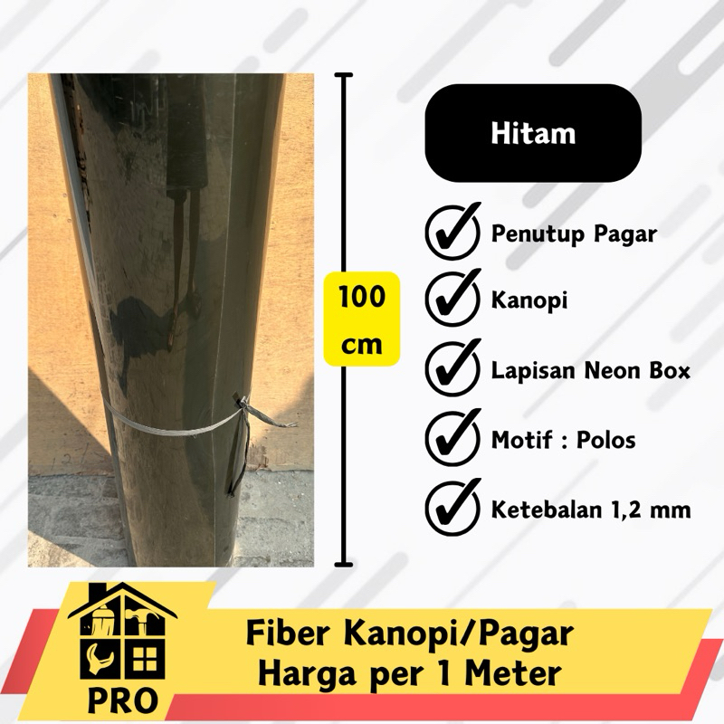 Fiber TEBAL Penutup Pagar Kanopi 1,2mm 1,2 1.2 mm Fibre