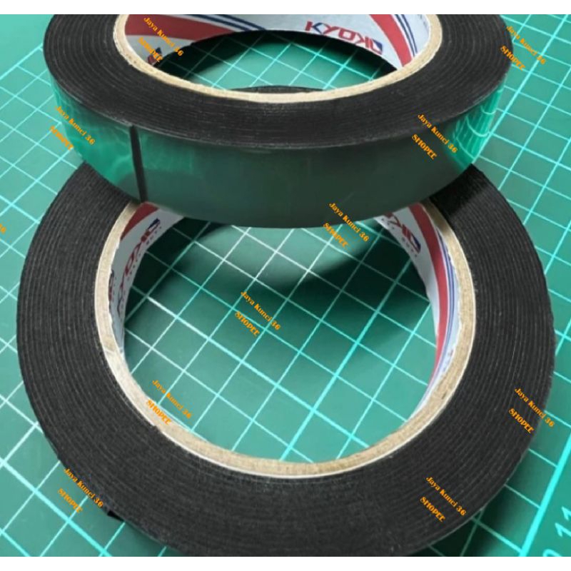 

Double Tape Foum Hijau 1" 24Mm × 5M / Double Tape Busa Hijau Murah