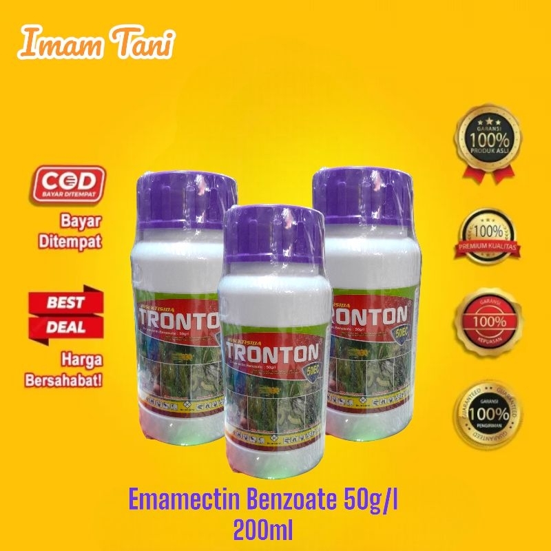 Tronton 50 Ec - Emamectin Benzote 50g/l  - Kemasan 200ml - insektisida Racun Kontak dan Lambung
