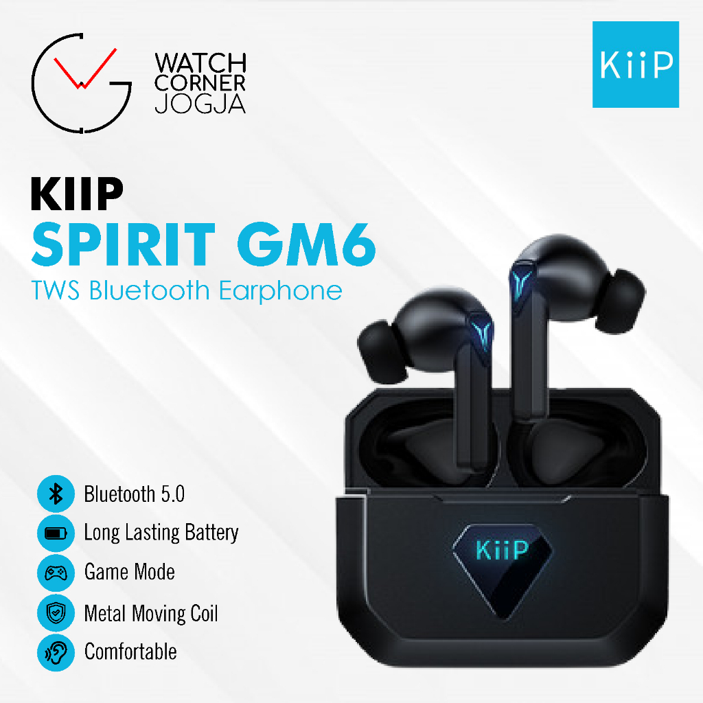 KIIP Wireless GM6 TWS Bluetooth Earphone Earbuds Gaming Mode Low Latency ORIGINAL