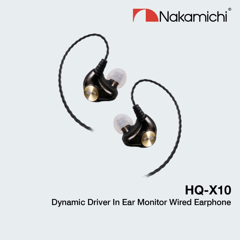 Nakamichi HQ-X10 Dynamic Driver In Ear Monitor Wired Earphone Mic