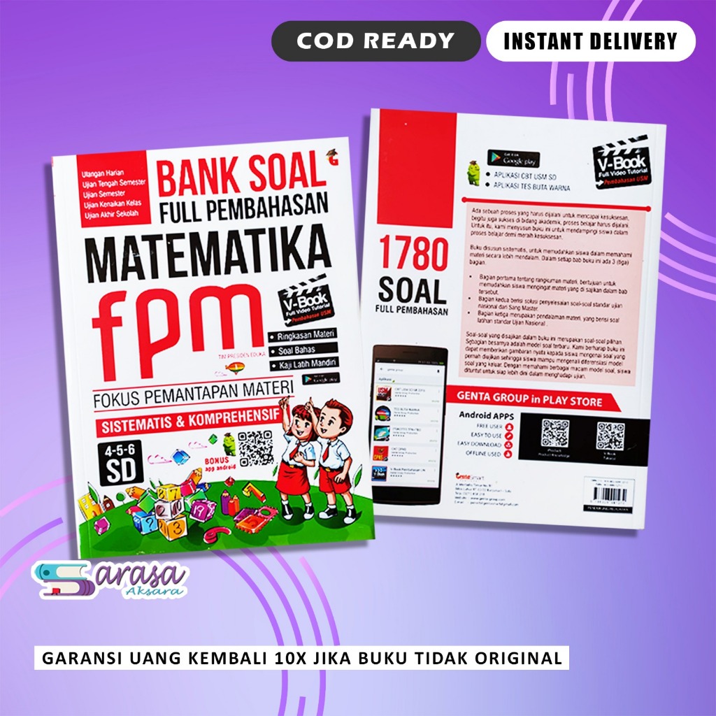 Buku Pelajaran Sd / Mi FPM Bank Soal Full Pembahasan Matematika Sd Kelas 4 5 6