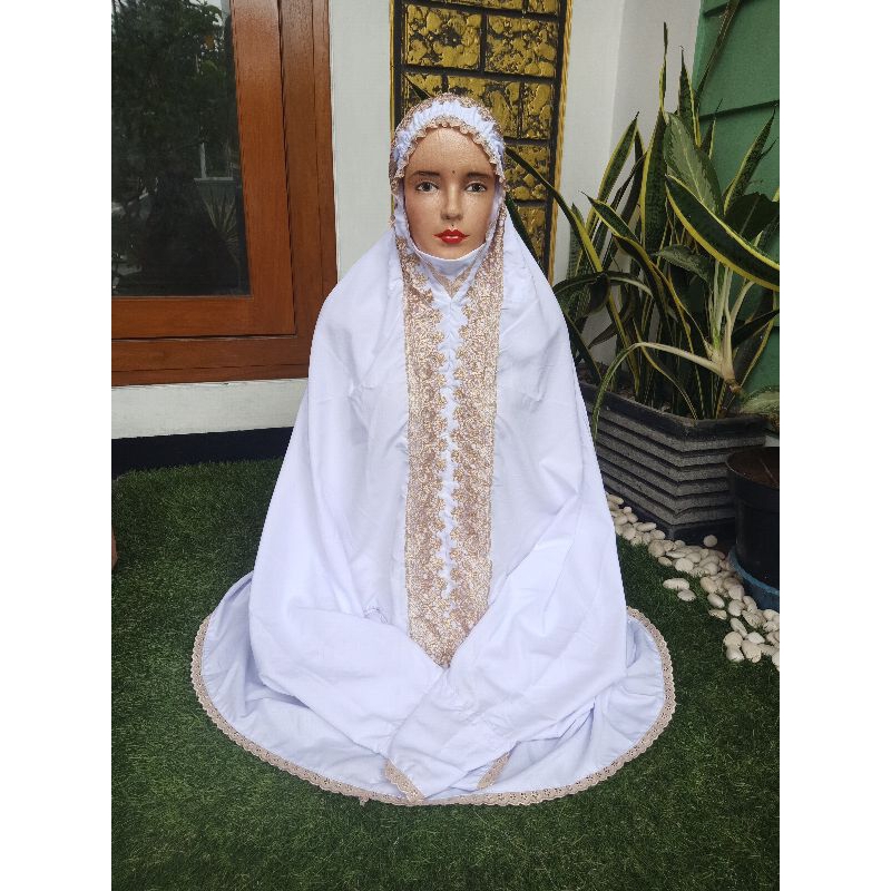MUKENA OLEH OLEH HAJI UMROH MUKENA PUTIH MURAH MUKENA TREVELING