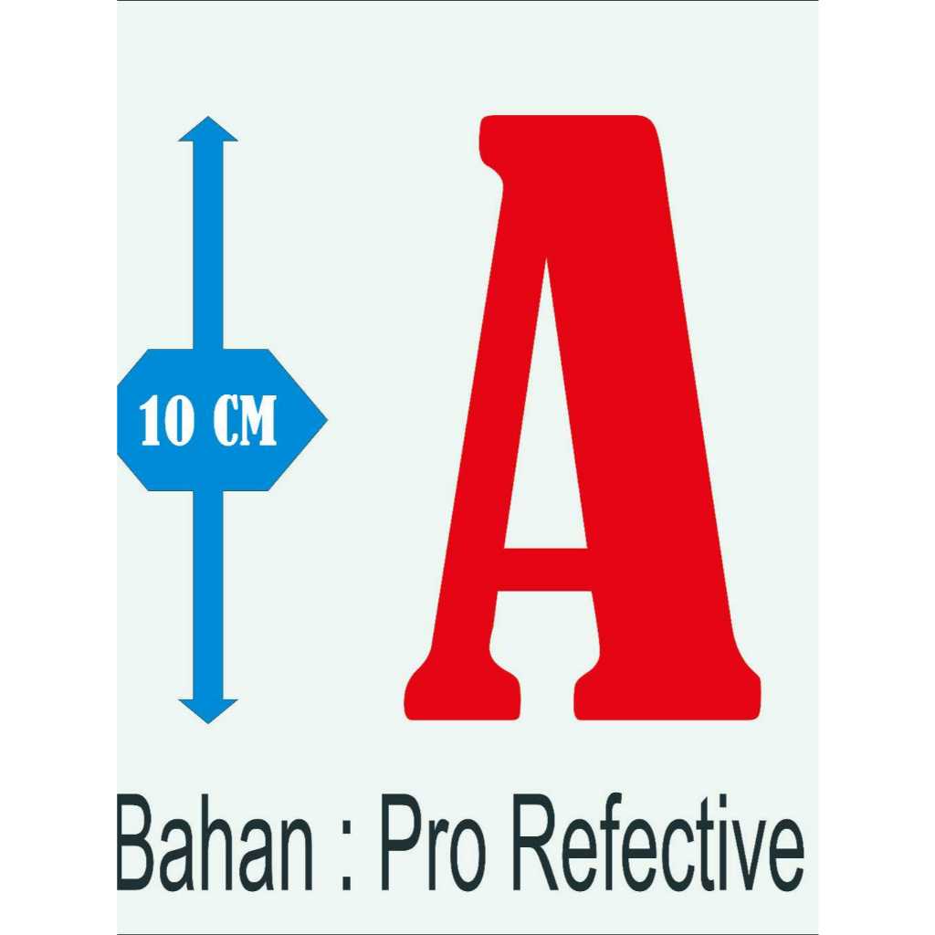 

CUTTING STICKER ALFABET HURUF MERAH 10 CM