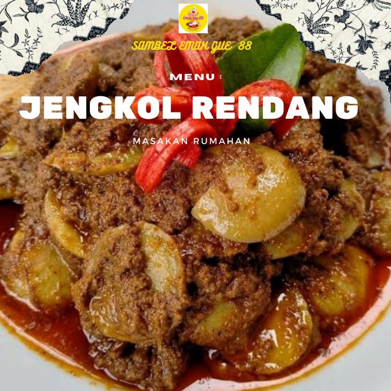 

JENGKOL RENDANG/PORSI 400ML ( BUMBU MERESAP , GURIH DAN NIKMAT )