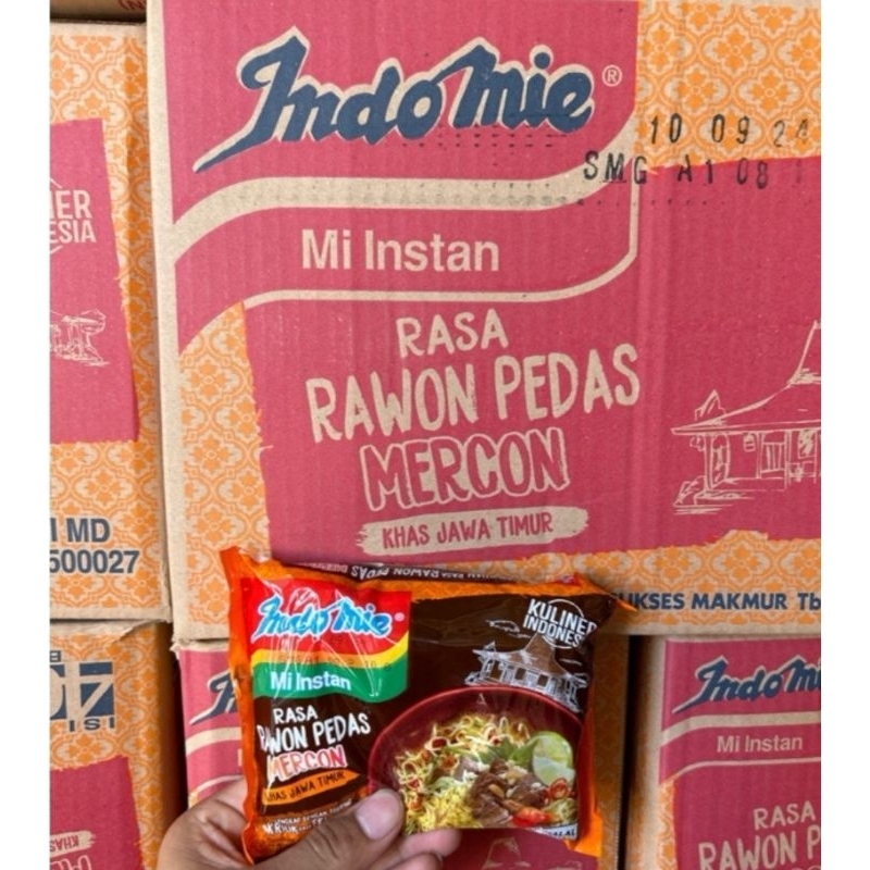 

Indomie Rasa Rawon Pedas Mercon 1 dus isi 40 bks