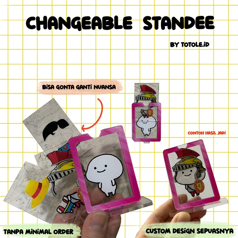 changeable standee / standee akrilik / standee custom