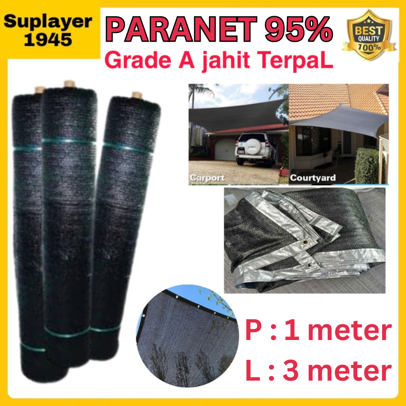 Paranet Peneduh 95% grade A JAHIT TERPAL ( Eceran ) Jaring Paranet Terpal dan Ring