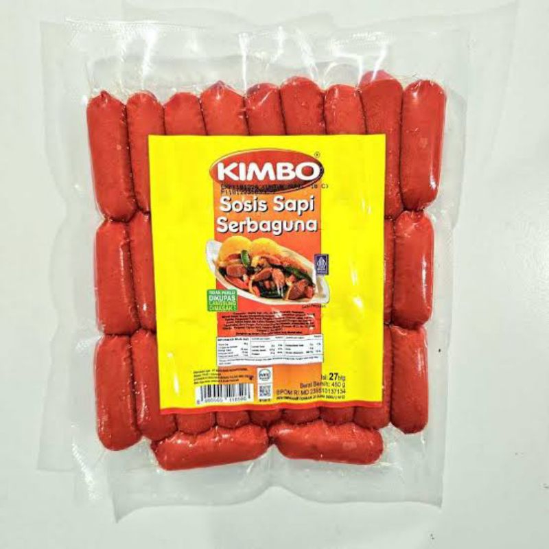 

KIMBO sosis sapi serbaguna cocktail merah isi 27s 450gr