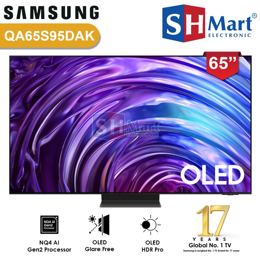 SMART TV SAMSUNG 65 INCH 65S95D OLED TV 4K UHD DOLBY ATMOS QA65S95DAKXXD NEW 2024 GARANSI RESMI