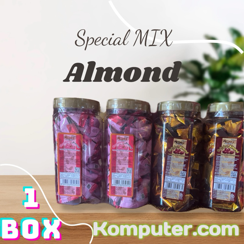 

COKELAT ALMOND DKING SPECIAL MIX (coklat almond & chocoberry Almond) isi 160pcs