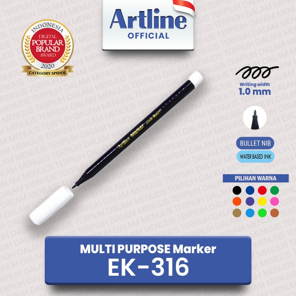 

ARTLINE Spidol Mewarnai Marker EK 316 BLACK