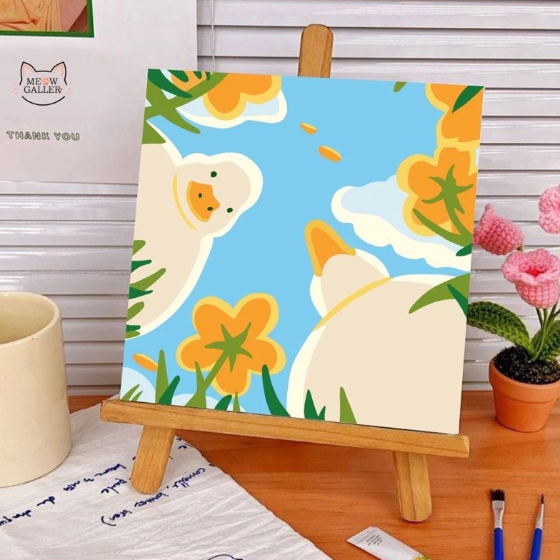 

Paint By Number 2x2cm Painting KIT Duck Series II y A4T5