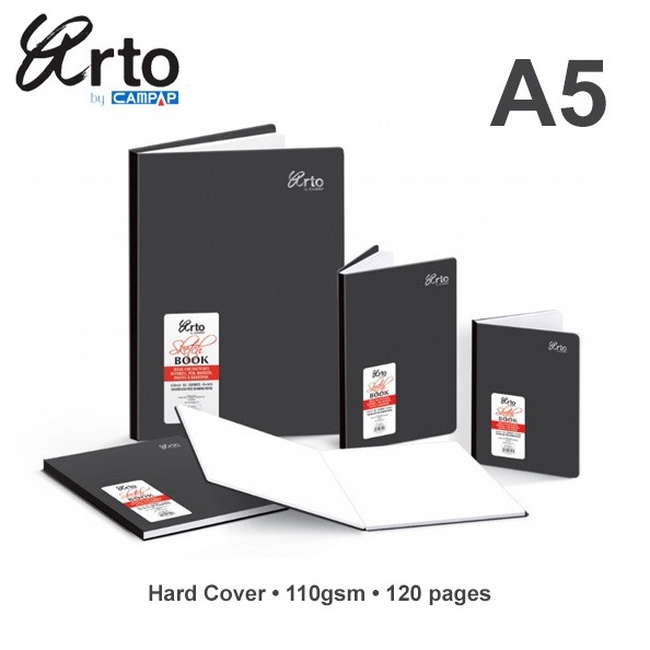 

Arto A5 Hard Cover Sketch Book 11gsm h F4V9