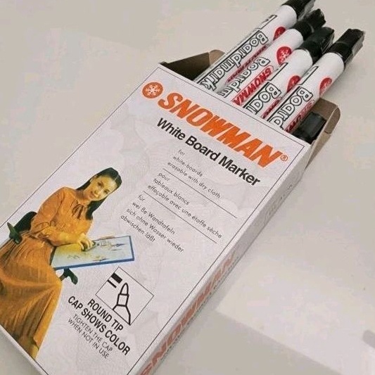 

Spidol Whiteboard Snowman BG12 per pack 12 PCS j W5U5