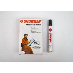 

D Spidol Whiteboard Snowman 12pcs HITAM o O6W2