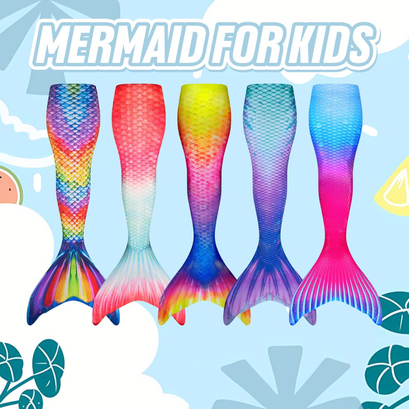 Kostum Mermaid Baju Putri Duyung Baju Renang Anak Perempuan 1-9 tahun