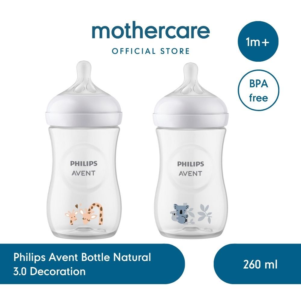 Philips Avent Bottle Natural 3.0 Deco 260ml 1 Pack - Botol Susu Bayi