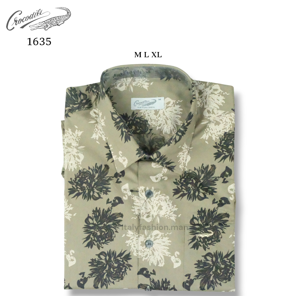 CROCODILE Kemeja Pendek Katun Pria Original 1635