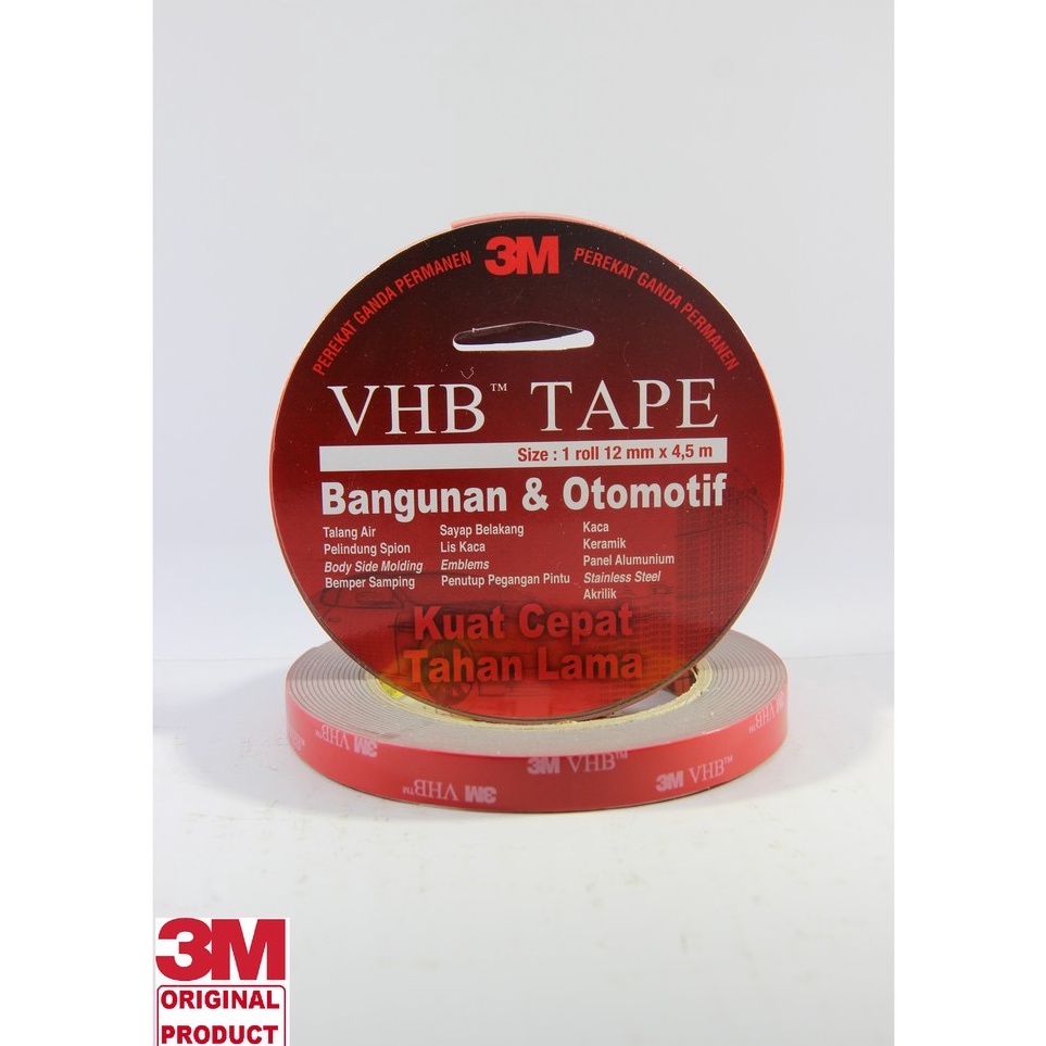 

3M VHB Double Tape Automotive mobil 12mm x 45M sangat merekat kuat j HN8