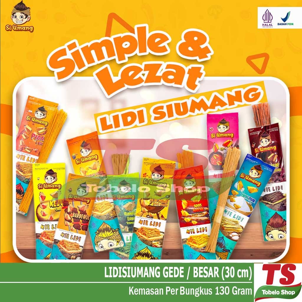 

MIE LIDI SI UMANG 130 GRAM / SI UMANG MIE LIDI SI UMANG / LIDISIUMANG / MIE LIDI SIUMANG BESAR