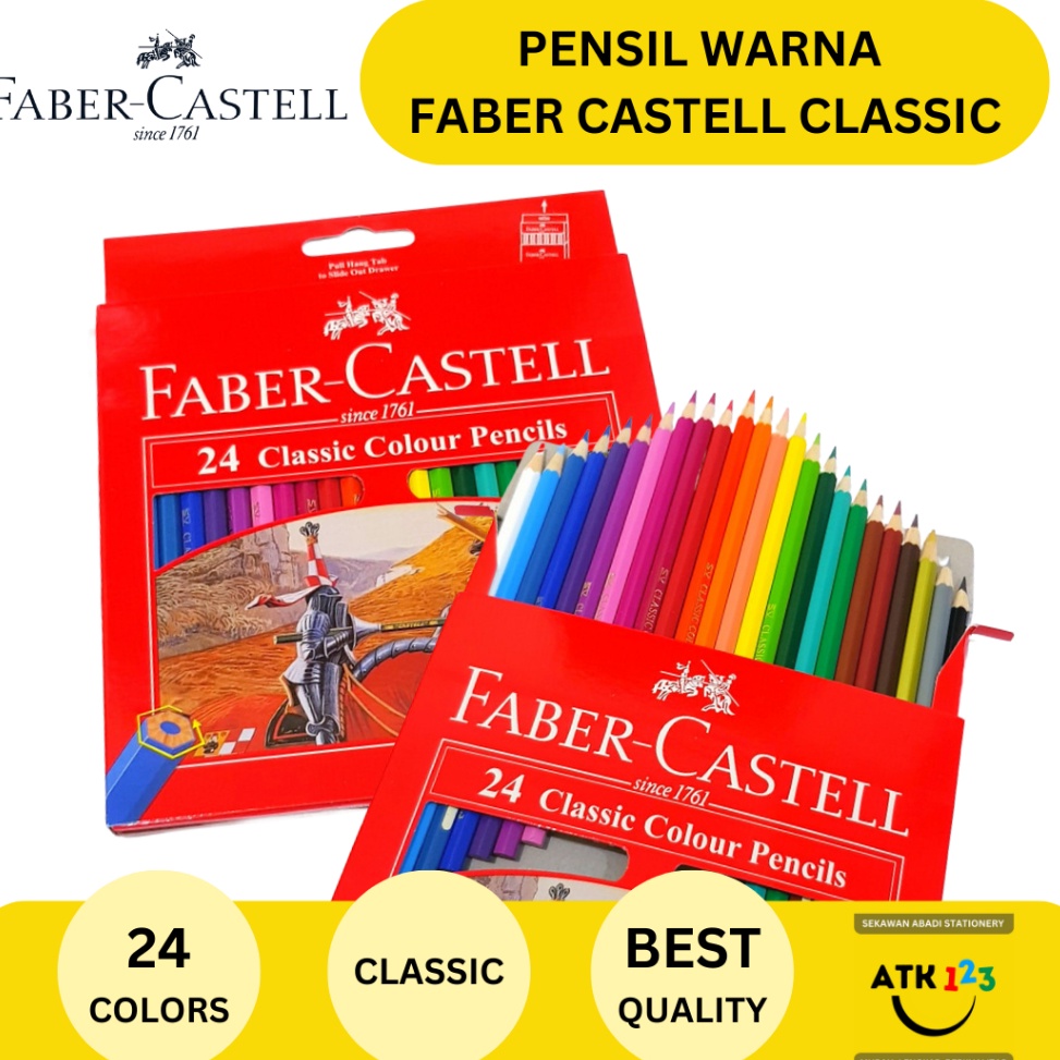 

Pensil Warna Colour Pencil Faber Castell 24 Warna Classic Panjang l G3B4