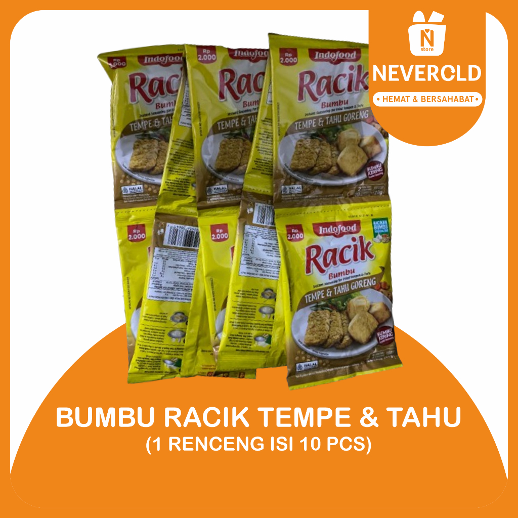 

BUMBU RACIK INDOFOOD - TEMPE & TAHU GORENG 1RENCENG ISI 10 SACHET