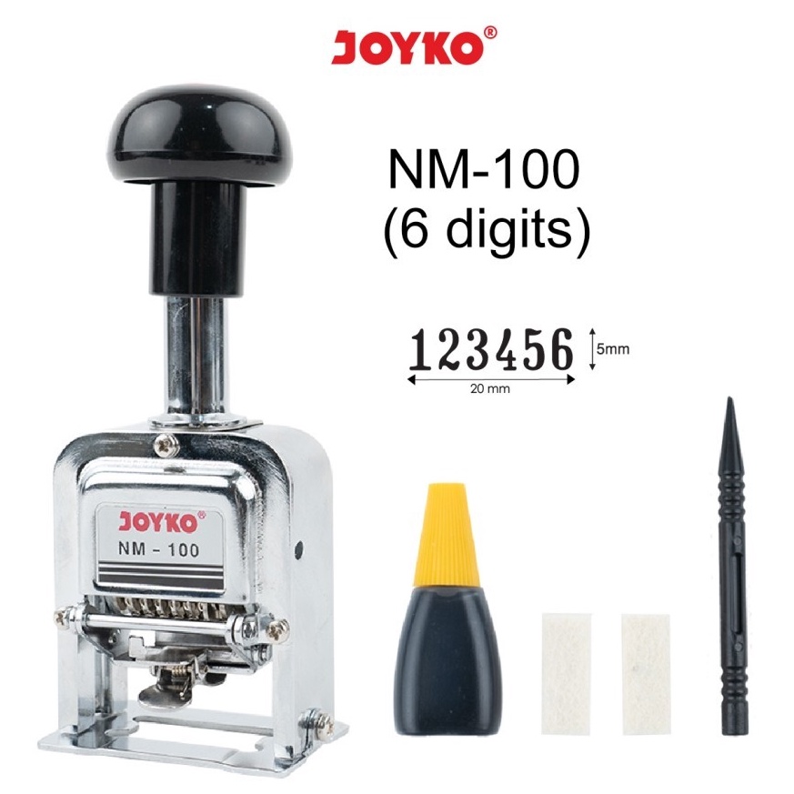 

JOYKO Numerator 6digitAutomatic Number MachineStempel Angka Otomatis JOYKO x X1X9