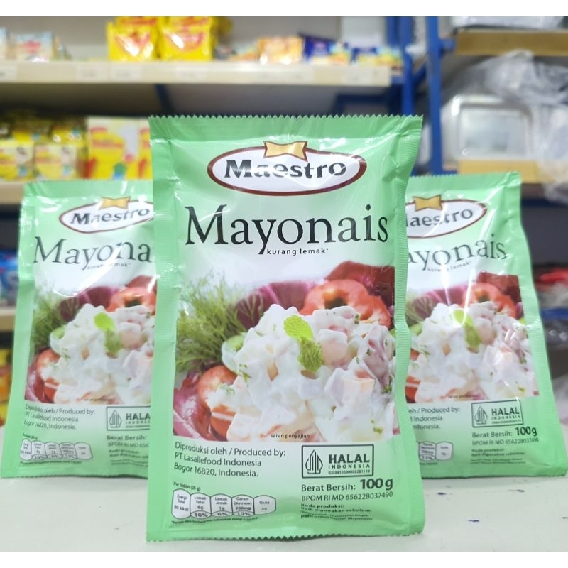 

Maestro Light Mayonaise 100Gr / Mayo Maestro Sachet 100Gr