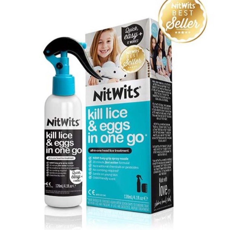 KODE C2V NItwits All in One Head Lice Solution Obat Kutu Nitwits 12ml