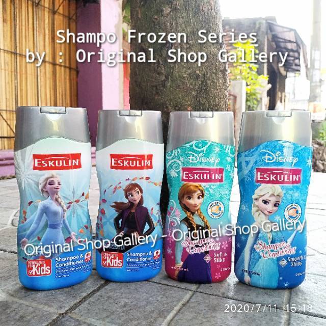 Eskulin Kids Shampoo & Conditioner 200ml Shampo Anak Perempuan Karakter Elsa Anna Frozen
