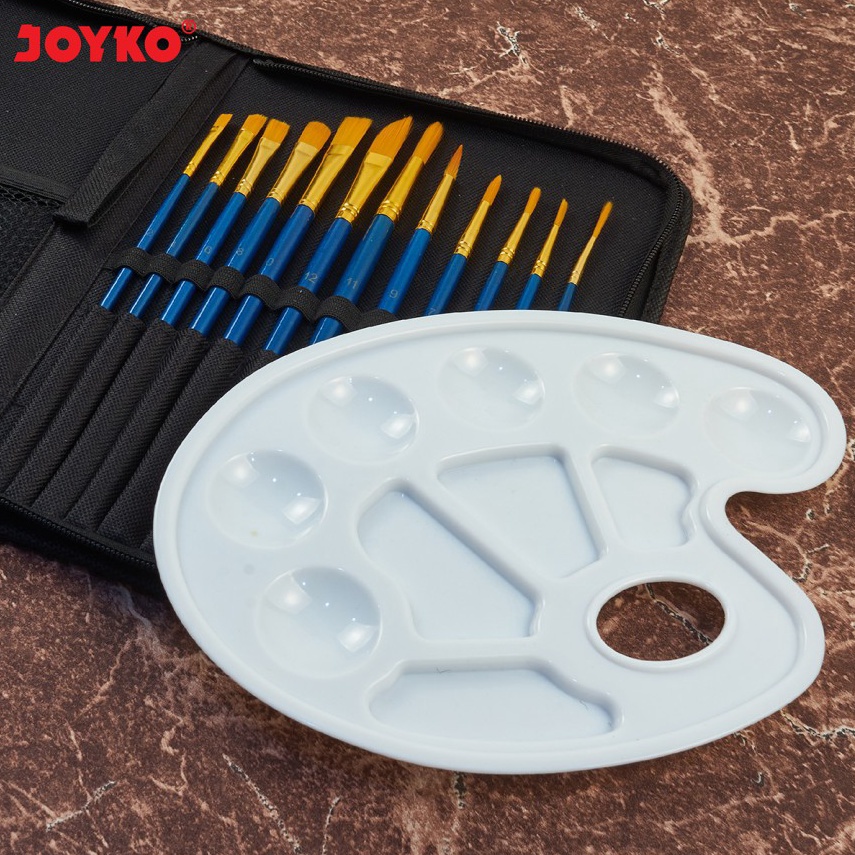 

JOYKO BRUSH SET PALETTE SET KUAS LUKIS HALUS SET KUAS PALET MURAH BERKUALITAS ACRYLIC WATERCOLOUR POSTER BRS7 w Q8U6