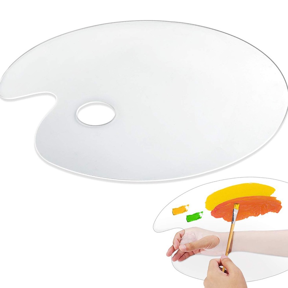 

Palet Lukis Akrilik Transparan Oval 19x29 cm Clear Palette u K8A5