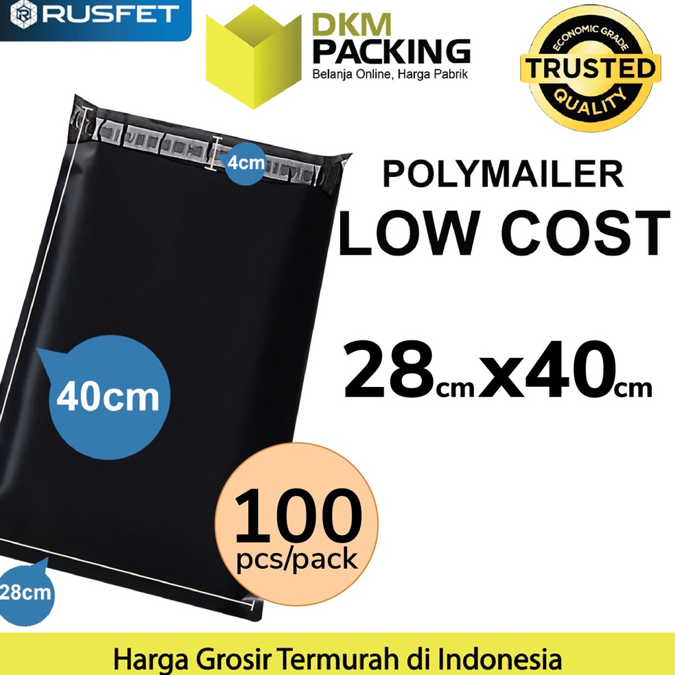 

Plastik Polymailer PACK LOW COST Amplop Polimailer HITAM 28x4 RUSFET f T4K4