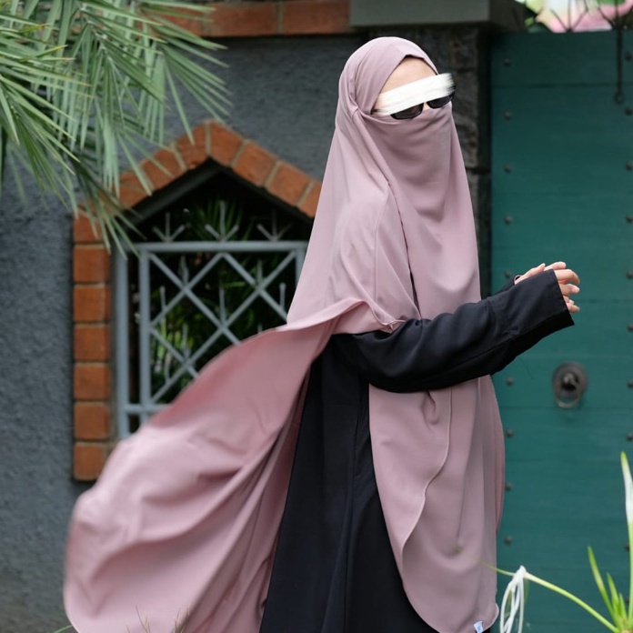 HJ6 French Khimar SAIRA  French Khimar polos French khimar oval French Khimar murah FK French Khimar