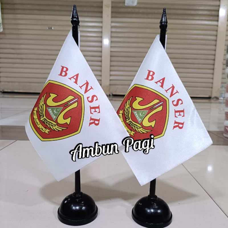 

best seller tiang kayu meja+bendera BANSER