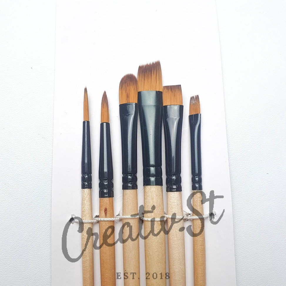 

KODE V13W VTec Kuas Lukis A52 set 6 Brush Paint Art Brush Set