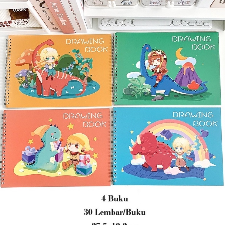 

KODE I34I 4pcs Buku Gambar Lukis Melukis Menggambar Sketch Book Gmall GMST561