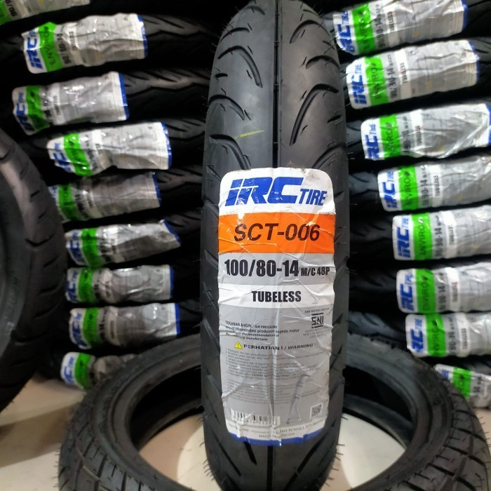 IRC- BAN TUBELESS 100/80-14 SCT-006 BAN BELAKANG VARIO 125/150 NEW