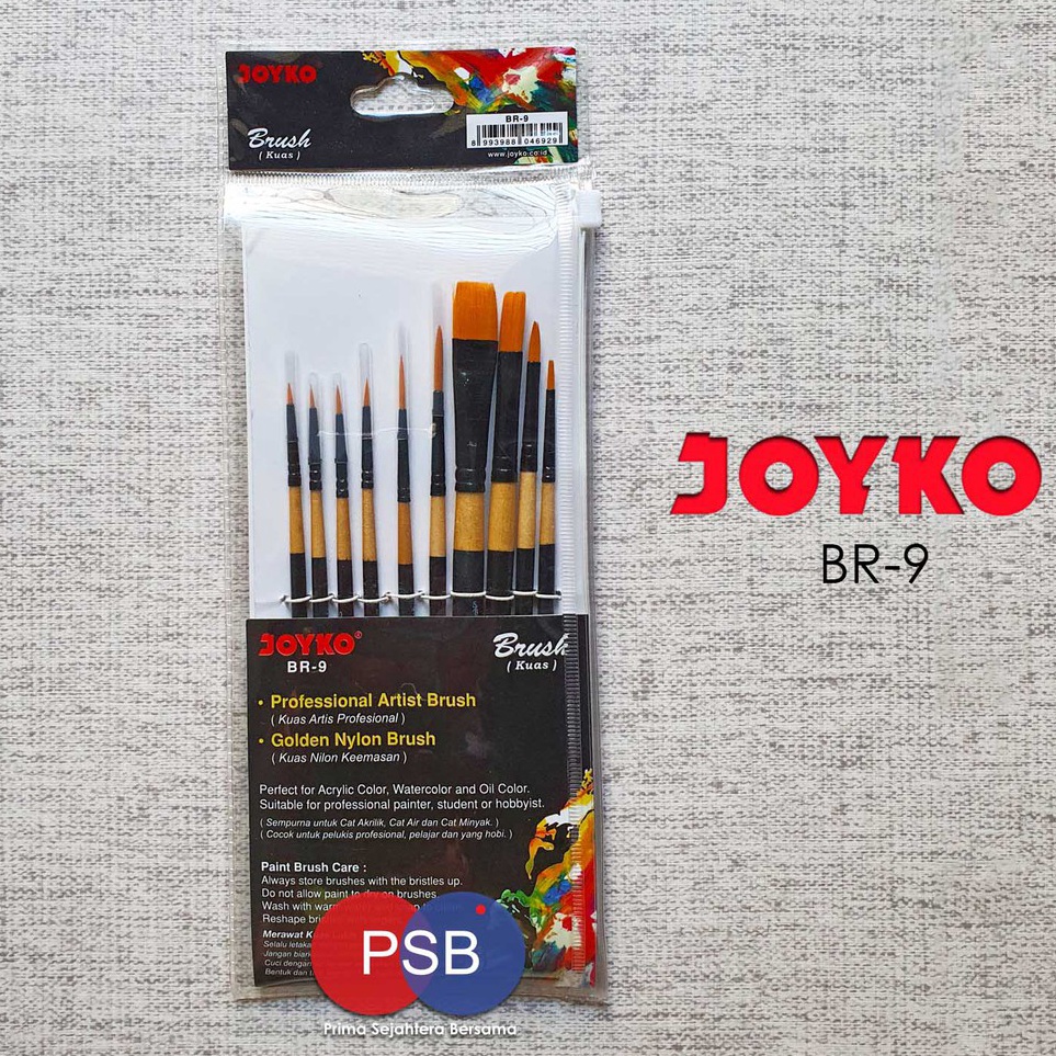 

KODE F53P Kuas Joyko BR9 Joyko Round Brush Kuas Lukis Joyko Set 1