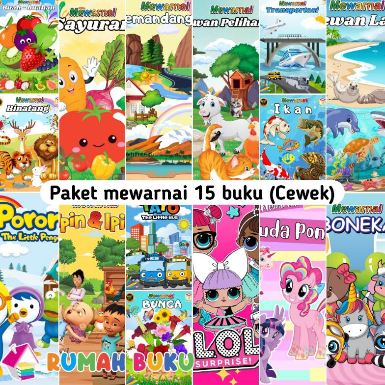 

Paket mewarnai Cewek 15 buku j J2H9