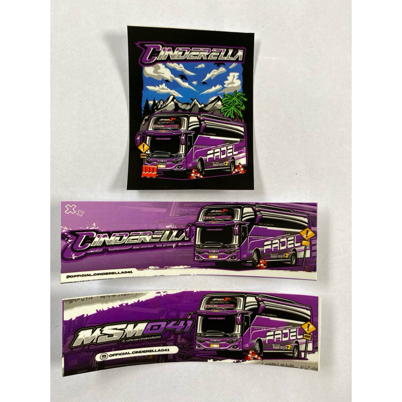 

stiker paket cinderela isi 3 vinil anti air