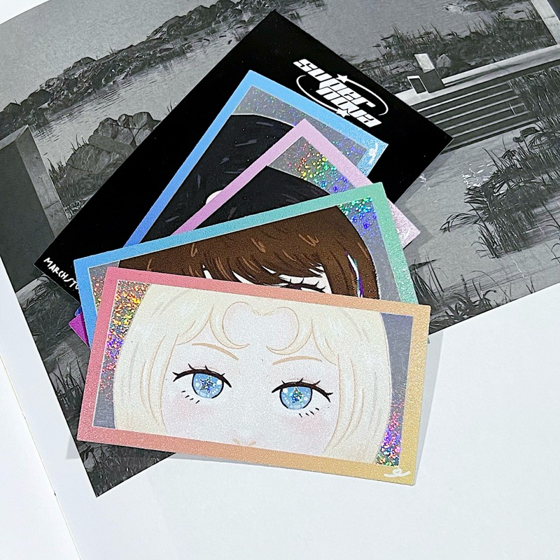 

aespa supernova eyes hologram galaxy sticker set girl sticker fanart fanmerch kpop ae spa