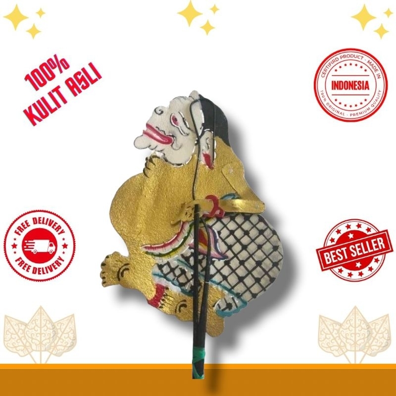 Wayang Kulit Semar 30cm Wayang Murah Mainan Anak Pajangan