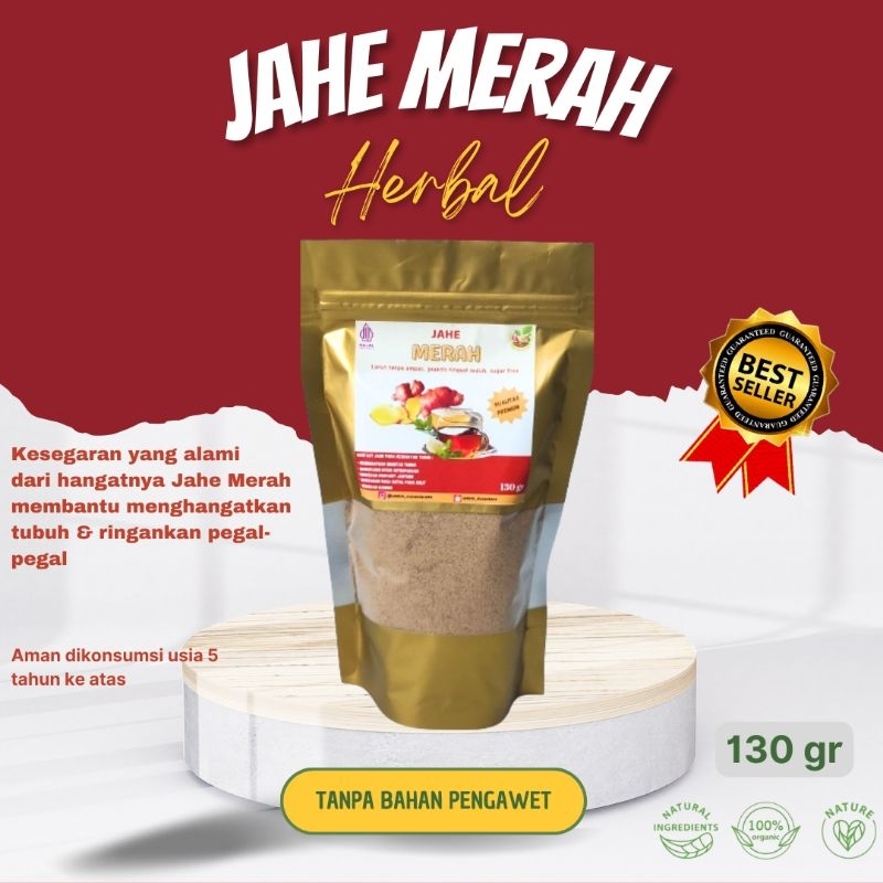 

Jahe Merah Herbal Jahe instan Organik Minuman Tradisional Jahe Extract Ginger 130 gr