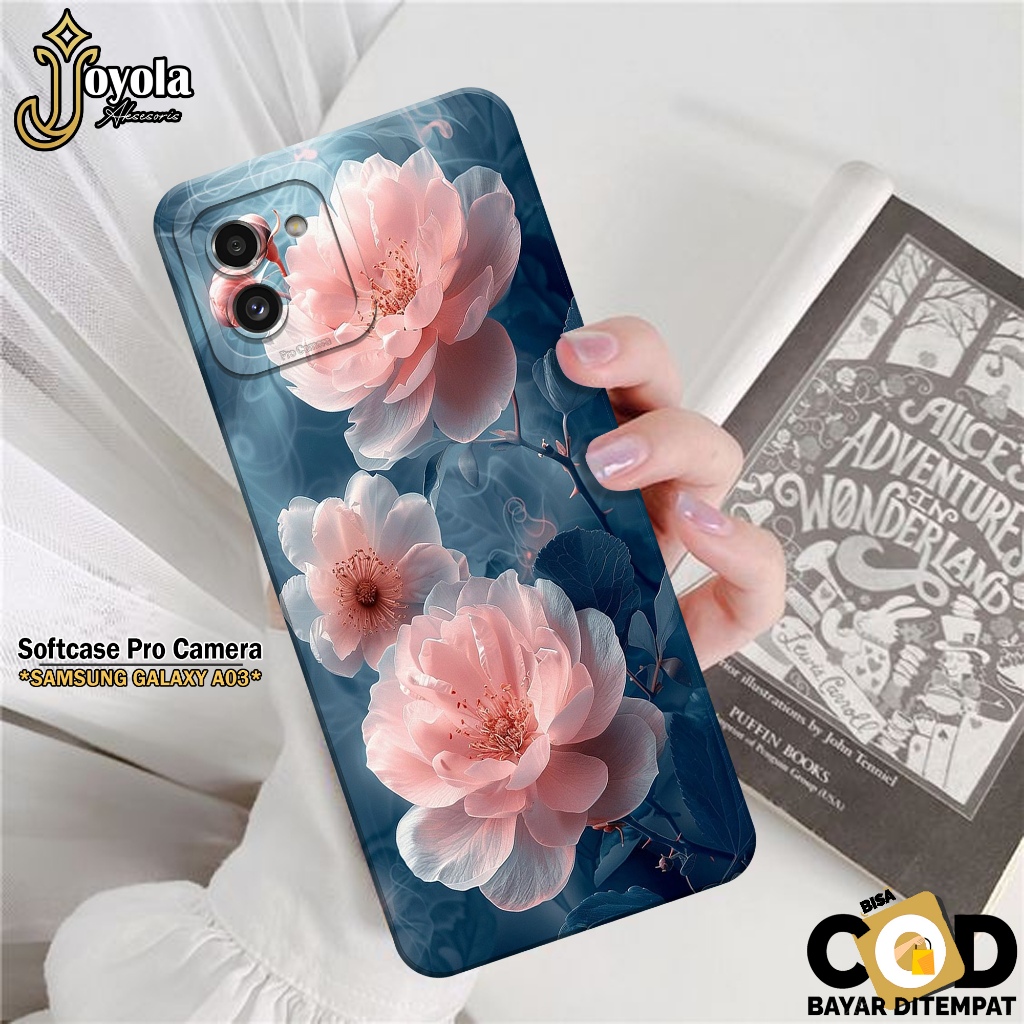 Case Samsung Galaxy A03 - Case Bunga - Softcase Pro Camera Samsung Galaxy A03 Terbaru - Silikon Hp -