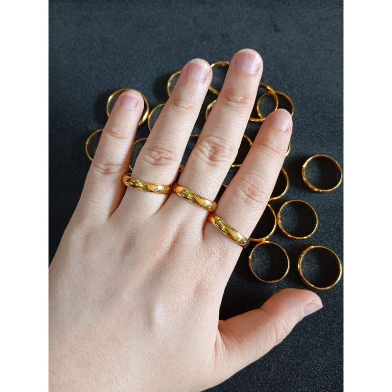 Cincin Belah Rotan Polos Kadar 700 Berat 1gr
